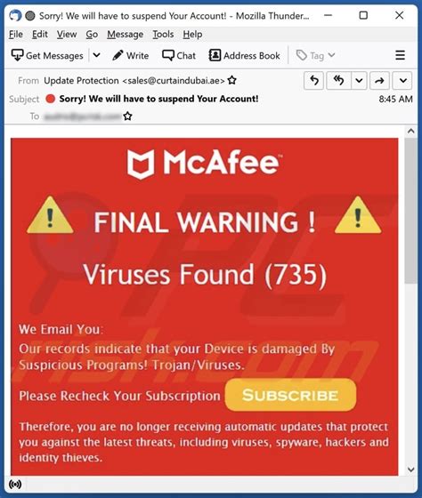 is info@smtx.mcafee.com legit|McAfee Phishing Scam Email Claims 'Device at Risk' .